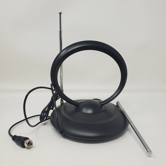 Onn Indoor HDTV Antenna NEW 0NA16AV002 Black Built-In Coax Cable - Picture 1 of 8